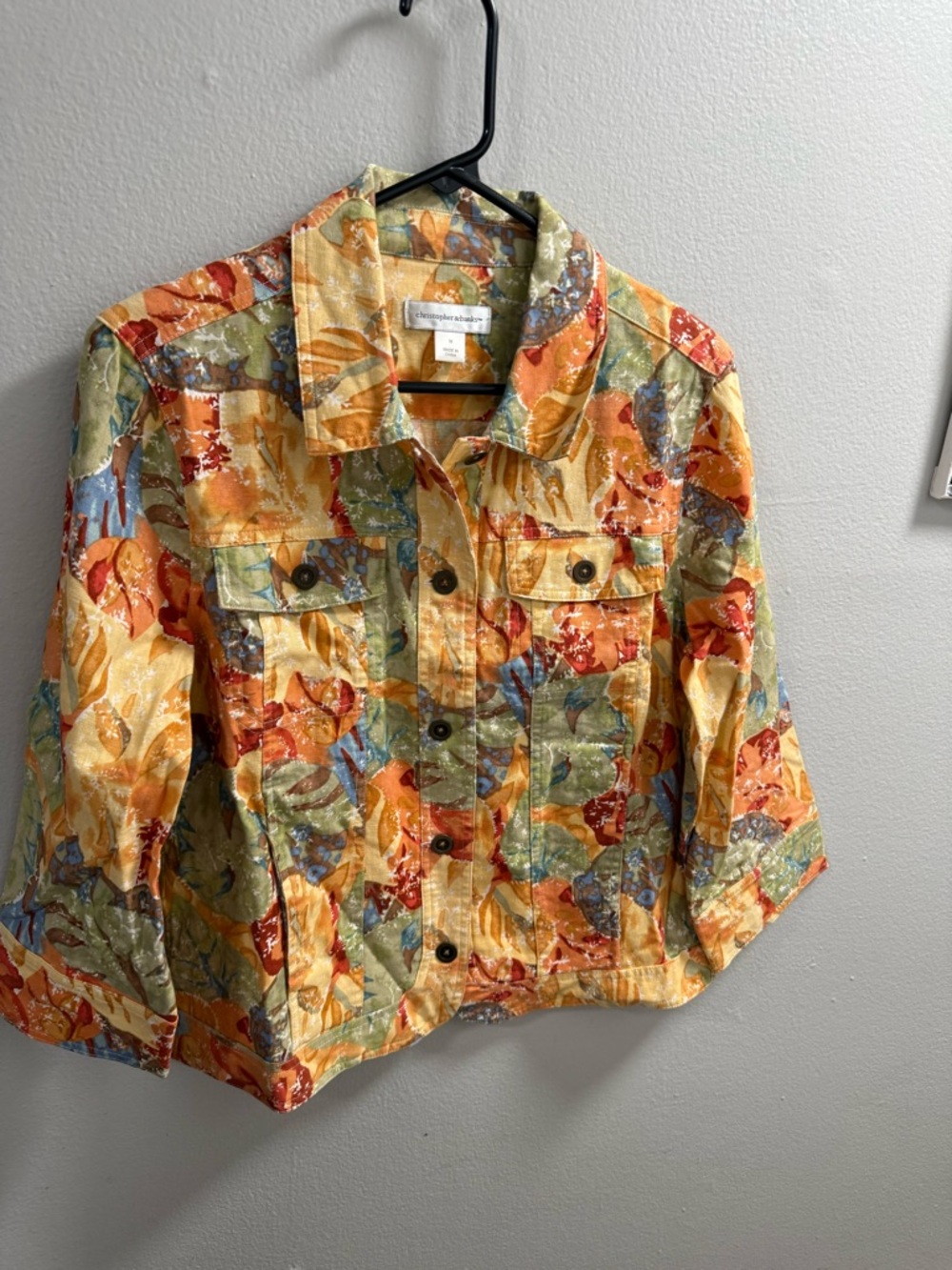 Christopher & Banks Multicolor Floral Patchwork Jacket